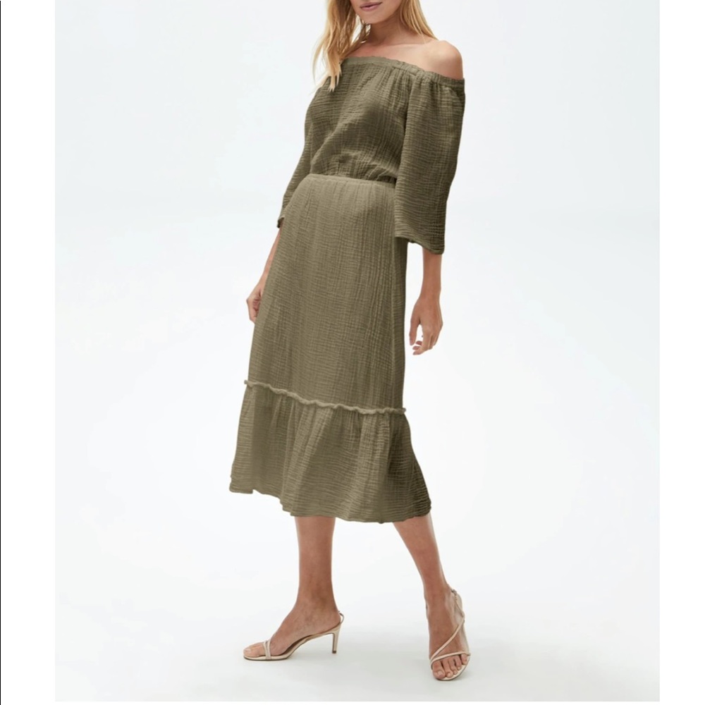Michael Stars gauze convertible dress